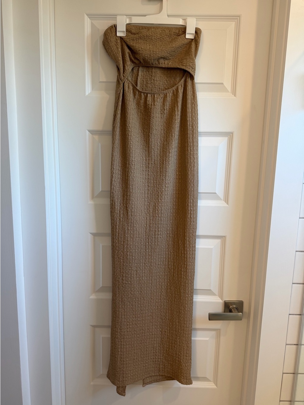 PrettyLittleThing Strapless Cutout Maxi Dress